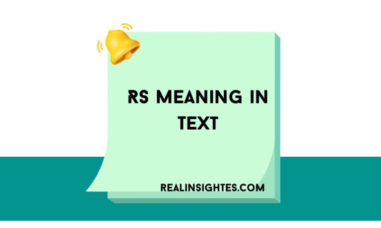 RS Meaning in Text