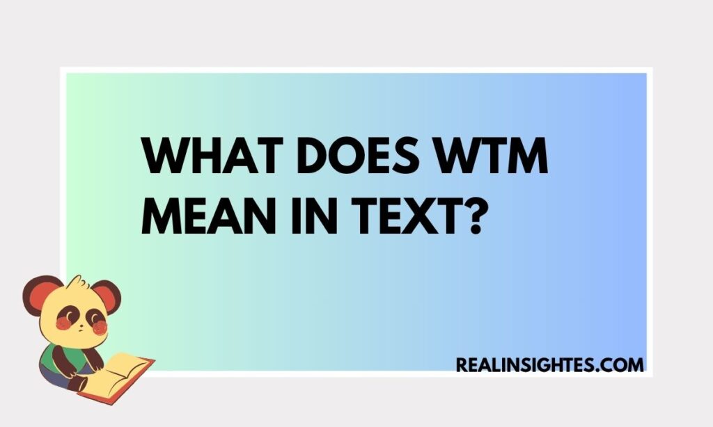 What Does WTM Mean in Text