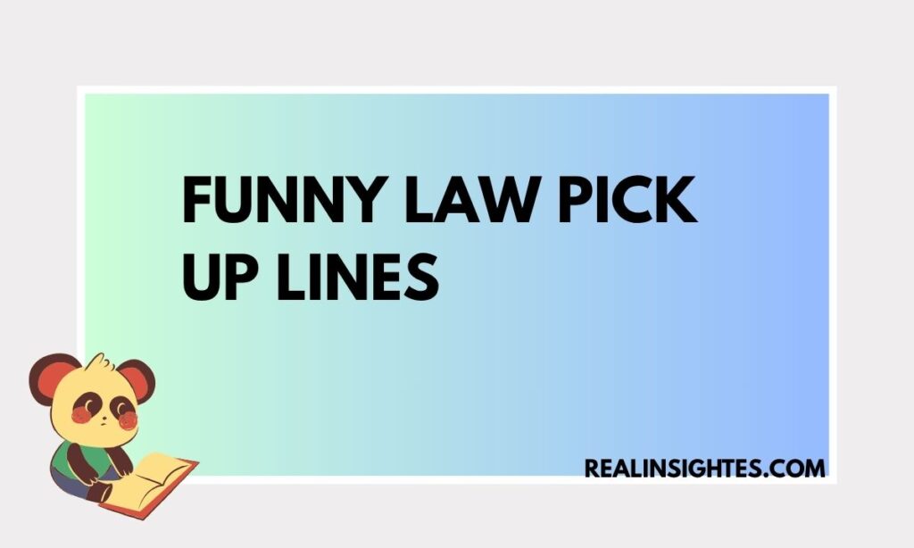 Funny Law Pick Up Lines