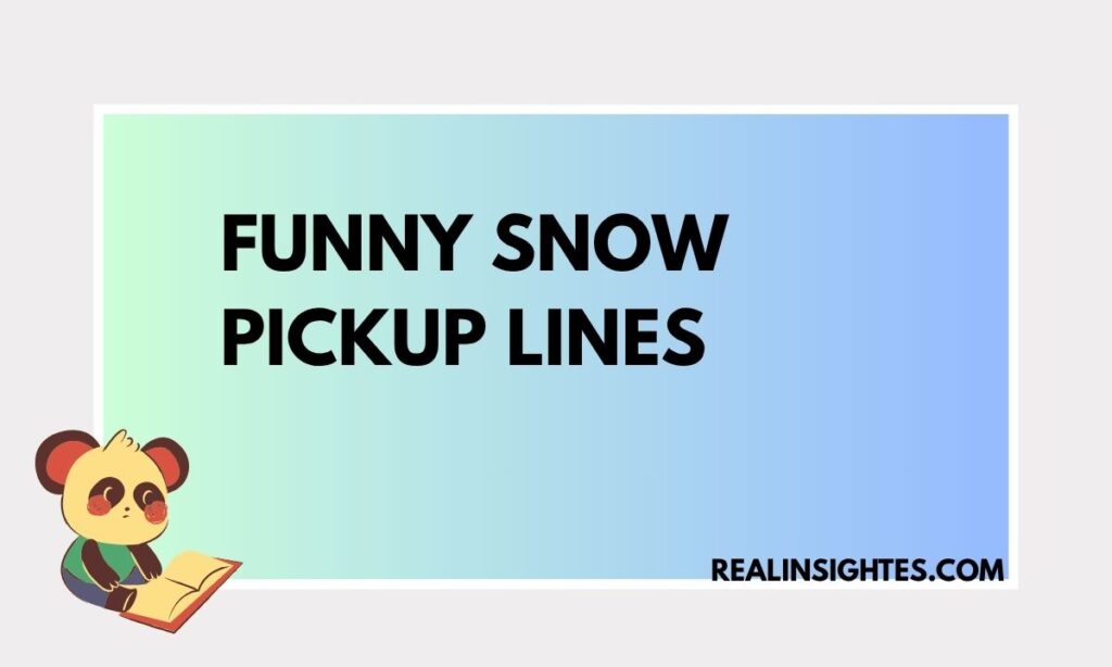 Funny Snow Pickup Lines