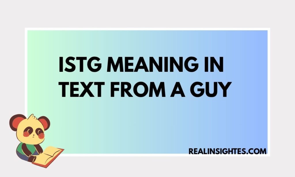ISTG Meaning in Text From a Guy