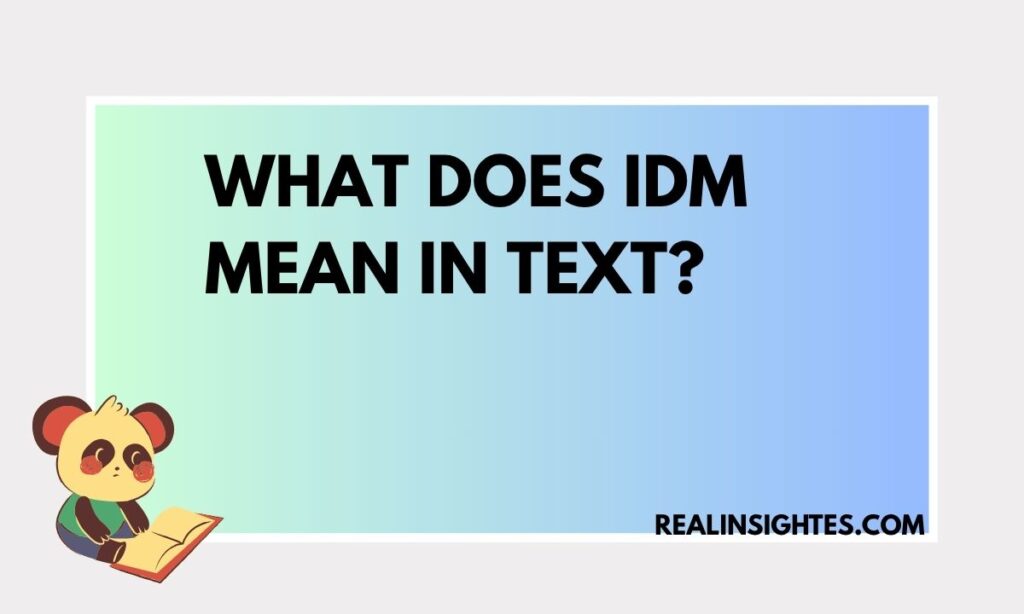 What Does IDM Mean in Text (1)