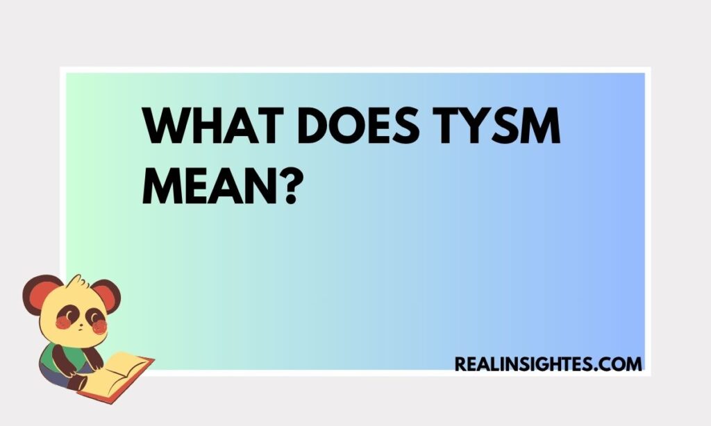What Does TYSM Mean