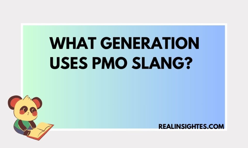 What Generation Uses PMO Slang