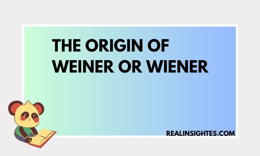 The Origin of Weiner or Wiener